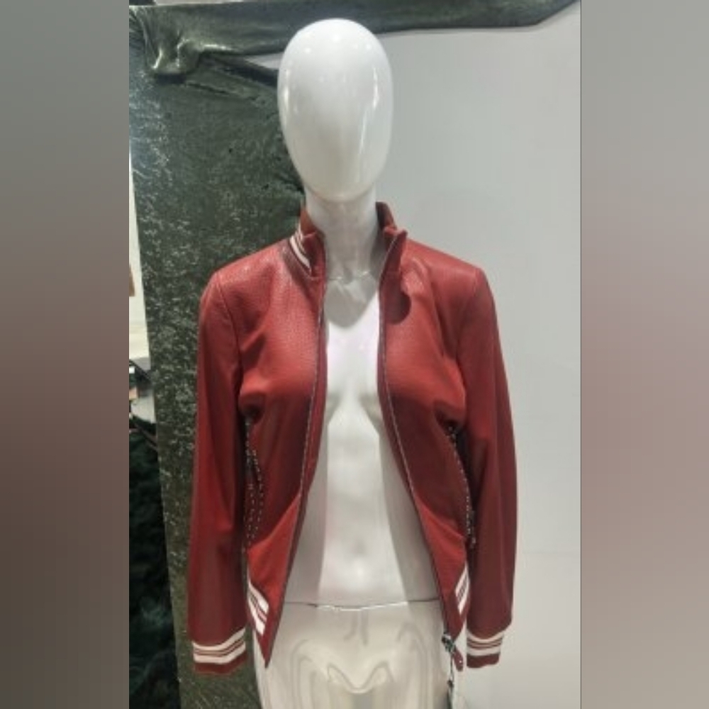 Ottimo Red Leather Jacket for Women